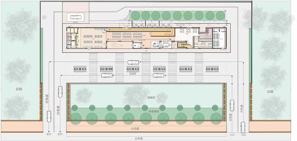 Музей и автозаправка в стиле Хуэйцзун