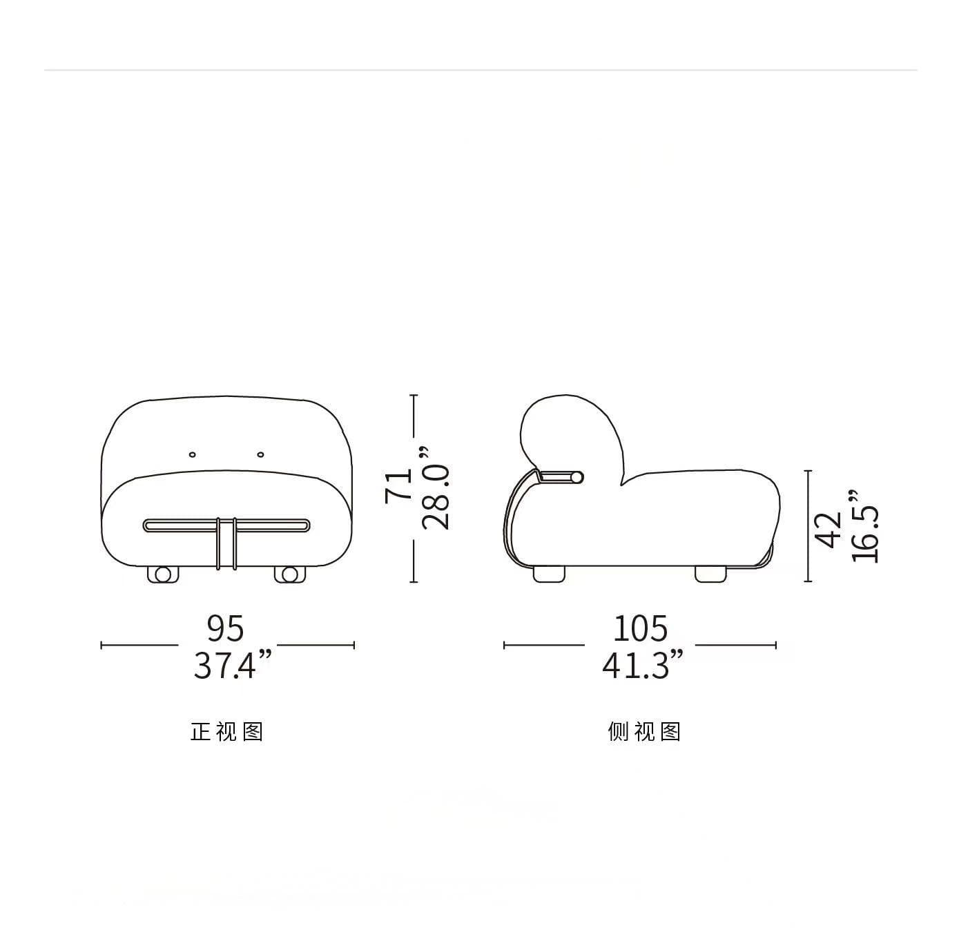Диван "Стальные Зубья" одноместный 4
